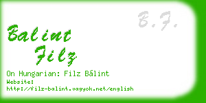 balint filz business card